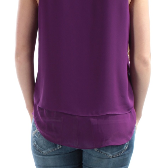 INC Womens Chiffon Grommet Tank Top Size 2 Gift - Picture 7 of 8